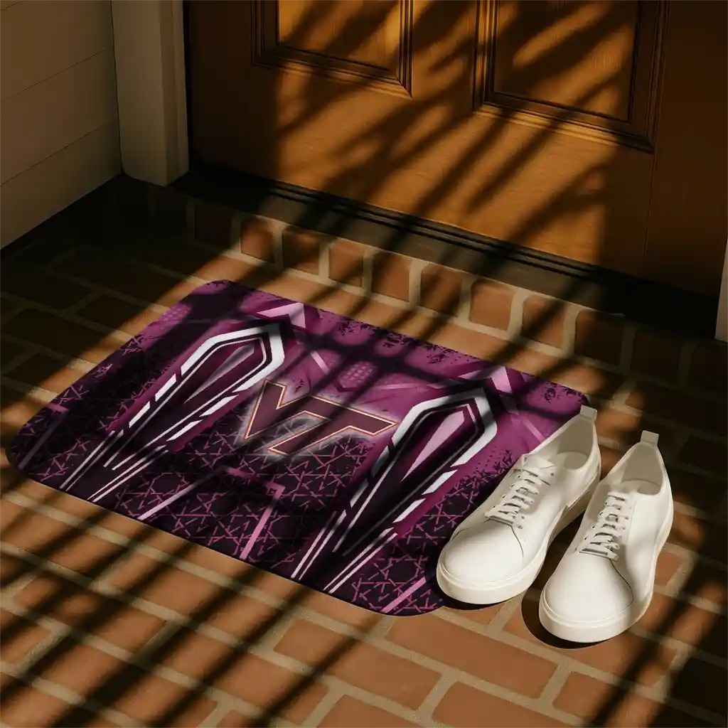 virginia-tech-hokies-graphic-stripes-maroon-doormat-trendy.webp
