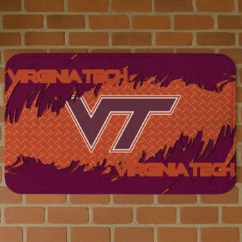 Virginia Tech Hokies Plate Rip Maroon Doormat