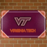 Virginia Tech Hokies Silver Halftone Maroon Doormat