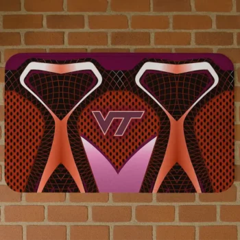 Virginia Tech Hokies Torso Pattern Orange Crocs Doormat