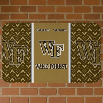Wake Forest Demon Deacons Chevron Stack Gold Doormat