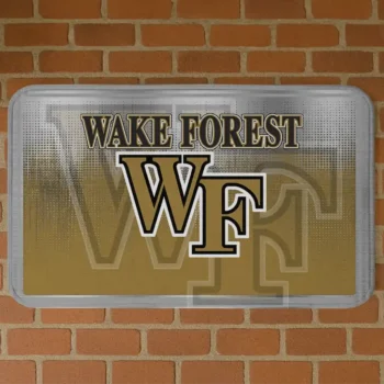 Wake Forest Demon Deacons Pixel Blur Gold Doormat
