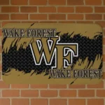 Wake Forest Demon Deacons Plate Rip Gold Doormat