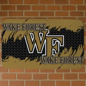 Wake Forest Demon Deacons Plate Rip Gold Doormat
