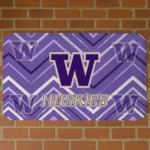 Washington Huskies Chevron Geometrics Purple Doormat