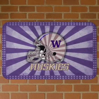 Washington Huskies Helmet Centerpiece Purple Doormat