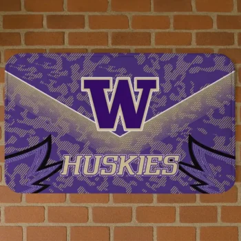 Washington Huskies Layered Lines Purple Doormat