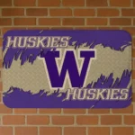 Washington Huskies Plate Rip Purple Doormat
