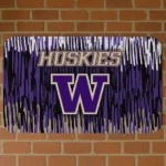 Washington Huskies Vertical Flow Purple Doormat