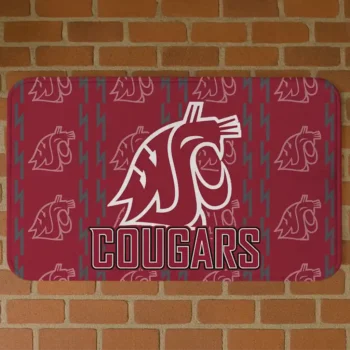 Washington State Cougars Bolt Row Crimson Doormat