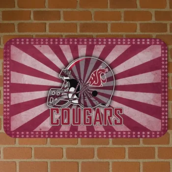 Washington State Cougars Helmet Centerpiece Crimson Doormat