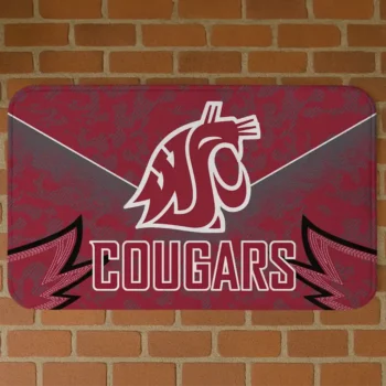 Washington State Cougars Layered Lines Crimson Doormat