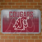 Washington State Cougars Pixel Blur Crimson Doormat