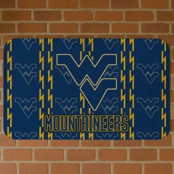 West Virginia Mountaineers Bolt Row Blue Doormat