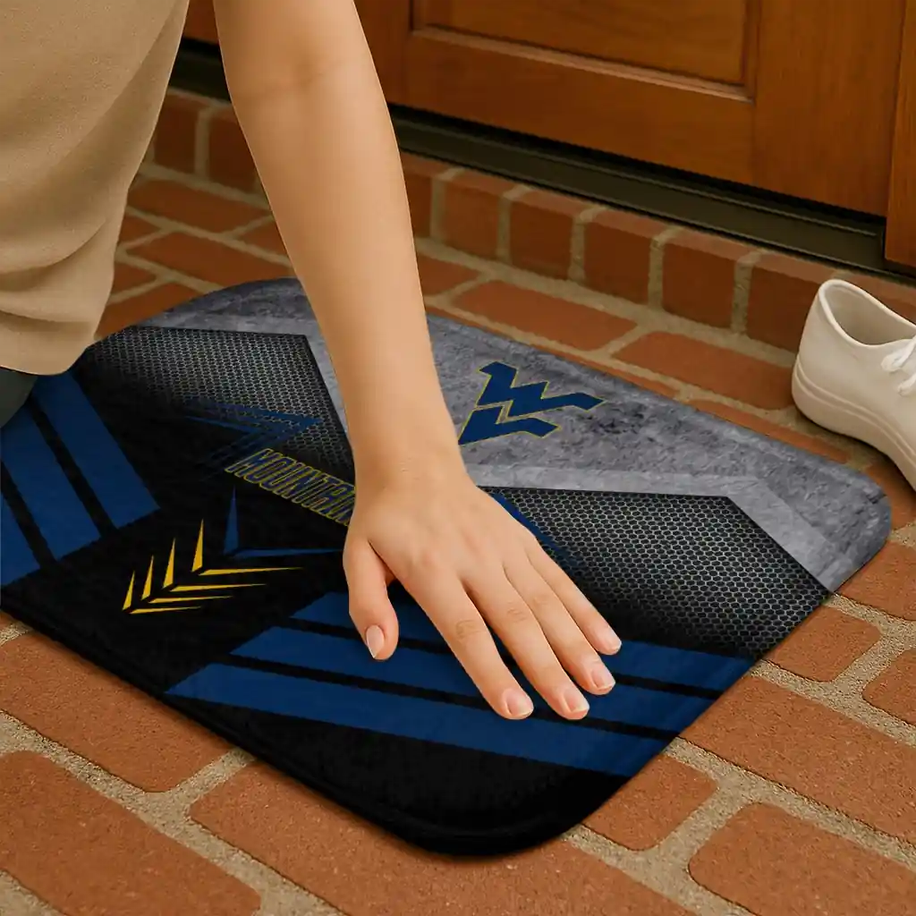 west-virginia-mountaineers-chevron-points-blue-black-doormat-premium-grade.webp