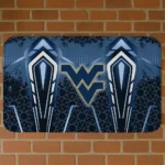 West Virginia Mountaineers Graphic Stripes Blue Doormat