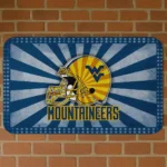 west-virginia-mountaineers-helmet-centerpiece-blue-doormat-best-selling.webp