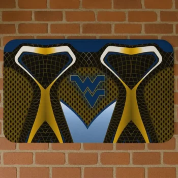 West Virginia Mountaineers Torso Pattern Yellow Crocs Doormat