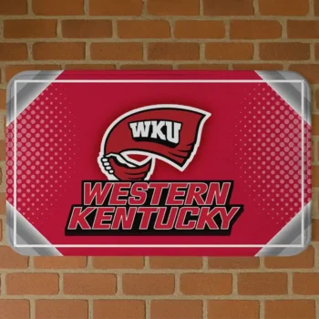 Western Kentucky Hilltoppers Silver Halftone Red Doormat