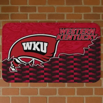 Western Kentucky Hilltoppers Tribal Detailing Red Black Doormat