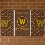 western-michigan-broncos-chevron-stack-brown-doormat-best-selling.webp