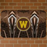 Western Michigan Broncos Graphic Stripes Brown Doormat