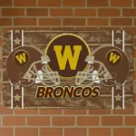 western-michigan-broncos-helmet-illustration-brown-doormat-best-selling.webp