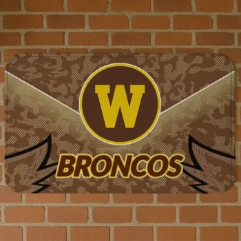 Western Michigan Broncos Layered Lines Brown Doormat