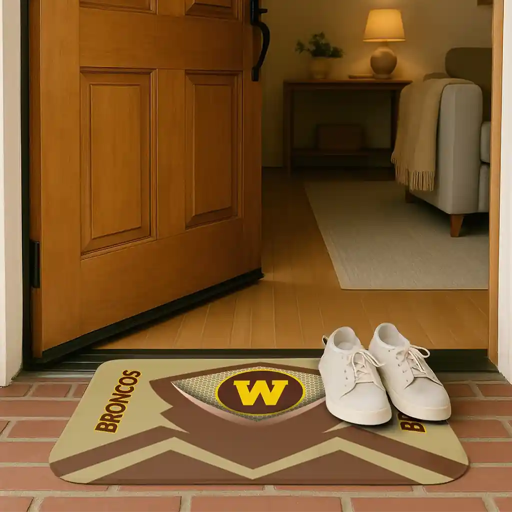 western-michigan-broncos-ninja-mesh-brown-doormat-fashion-forward.webp