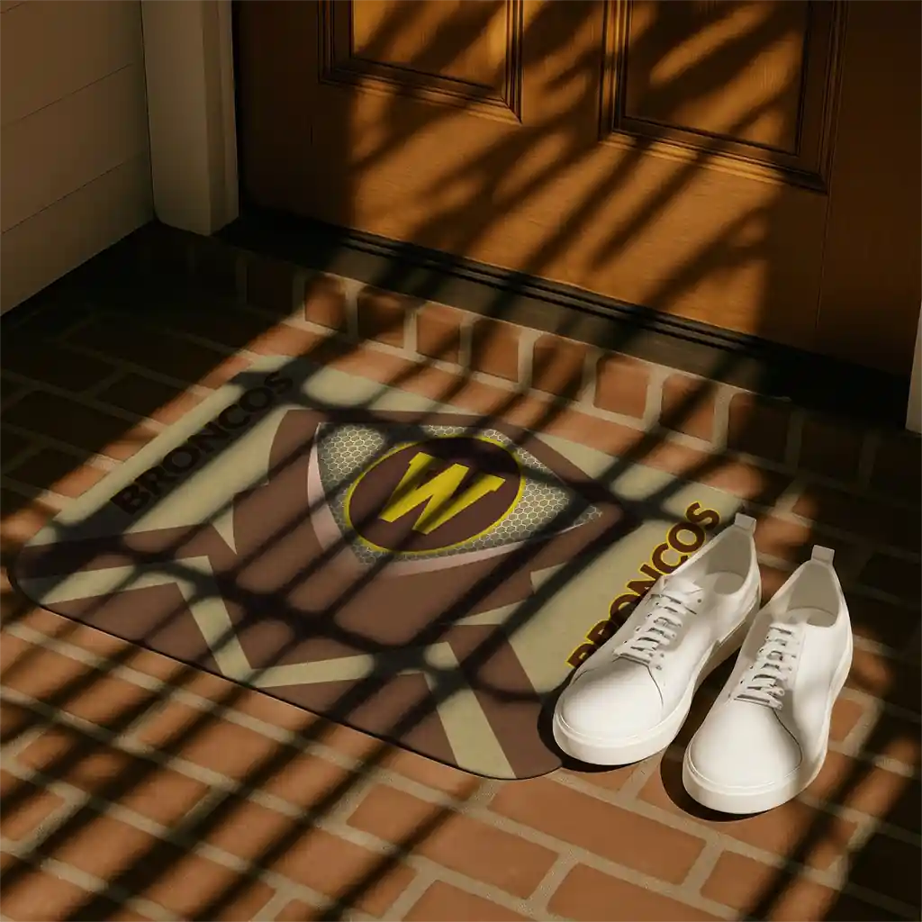 western-michigan-broncos-ninja-mesh-brown-doormat-trendy.webp