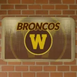 Western Michigan Broncos Pixel Blur Brown Doormat