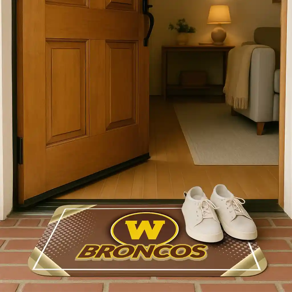 western-michigan-broncos-silver-halftone-brown-doormat-fashion-forward.webp