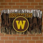 Western Michigan Broncos Vertical Flow Brown Doormat