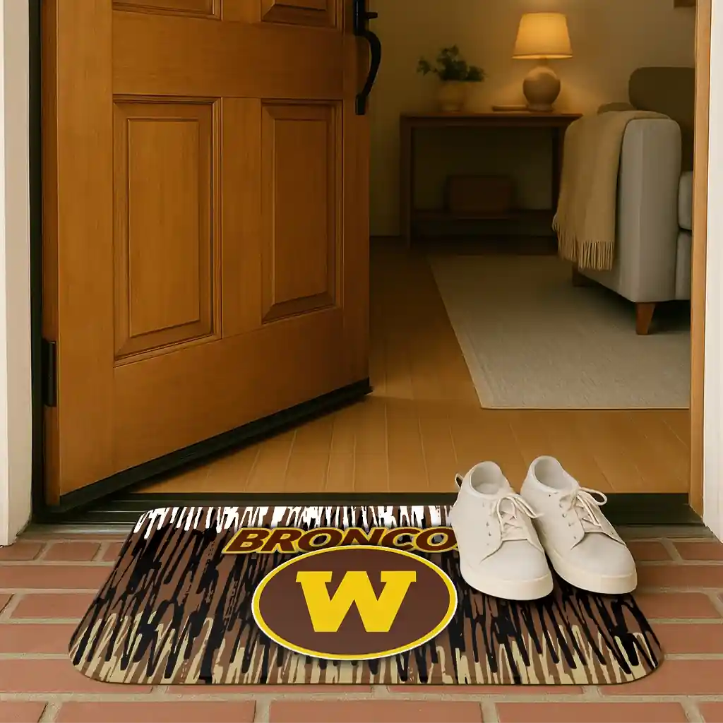 western-michigan-broncos-vertical-flow-brown-doormat-fashion-forward.webp