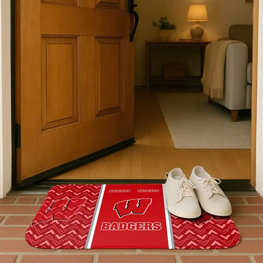 wisconsin-badgers-chevron-stack-red-doormat-fashion-forward.webp