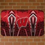 wisconsin-badgers-graphic-stripes-red-doormat-best-selling.webp