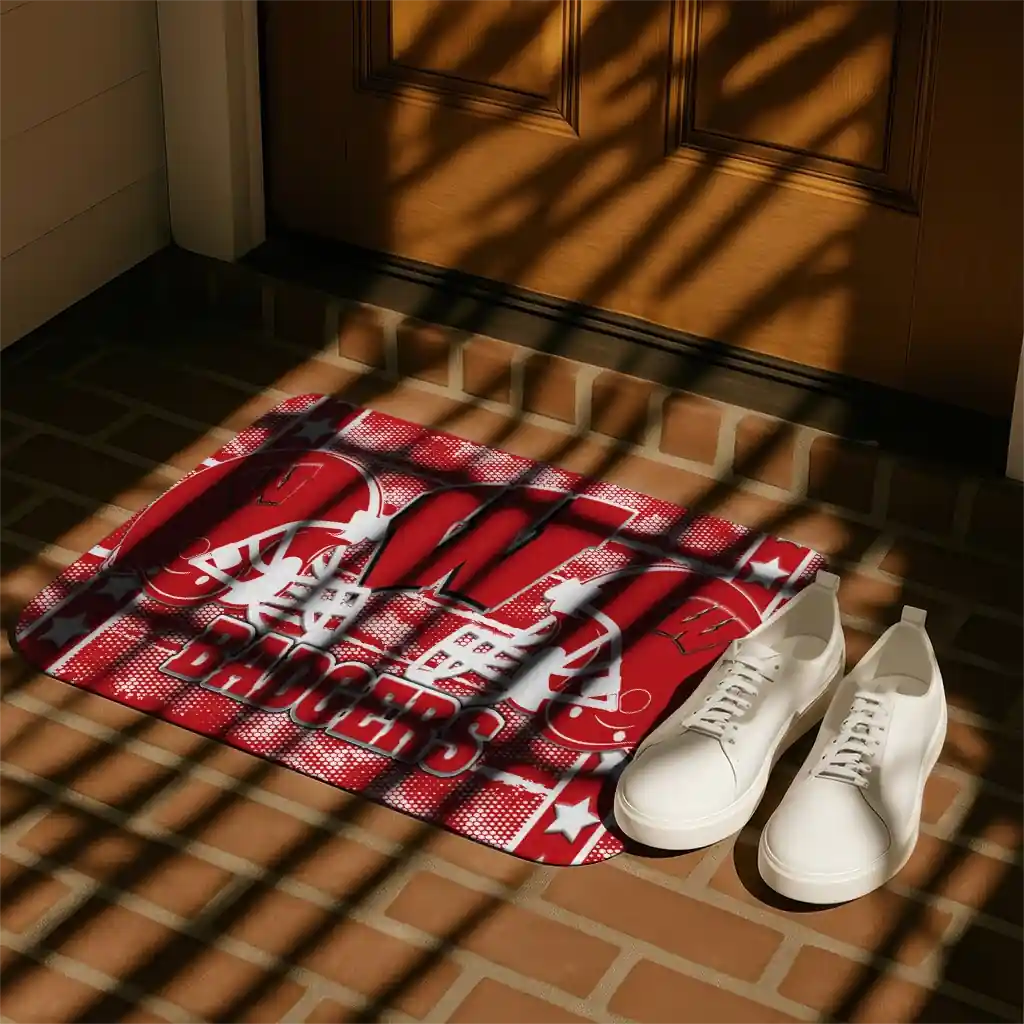 wisconsin-badgers-helmet-illustration-red-doormat-trendy.webp
