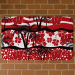 Wisconsin Badgers Palm Silhouette Red Black Doormat