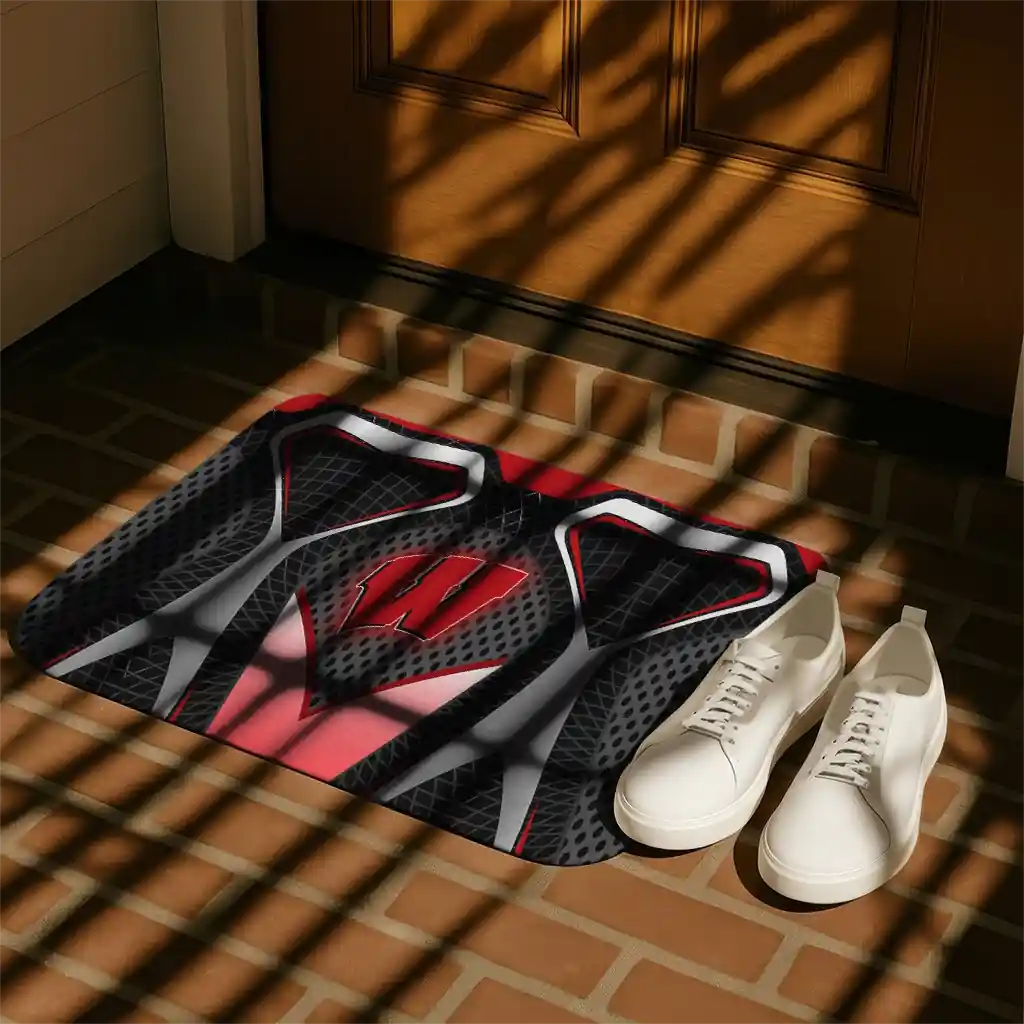 wisconsin-badgers-torso-pattern-white-crocs-doormat-trendy.webp