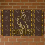 Wyoming Cowboys Bolt Row Brown Doormat