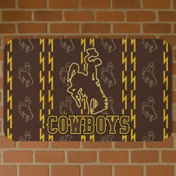 Wyoming Cowboys Bolt Row Brown Doormat