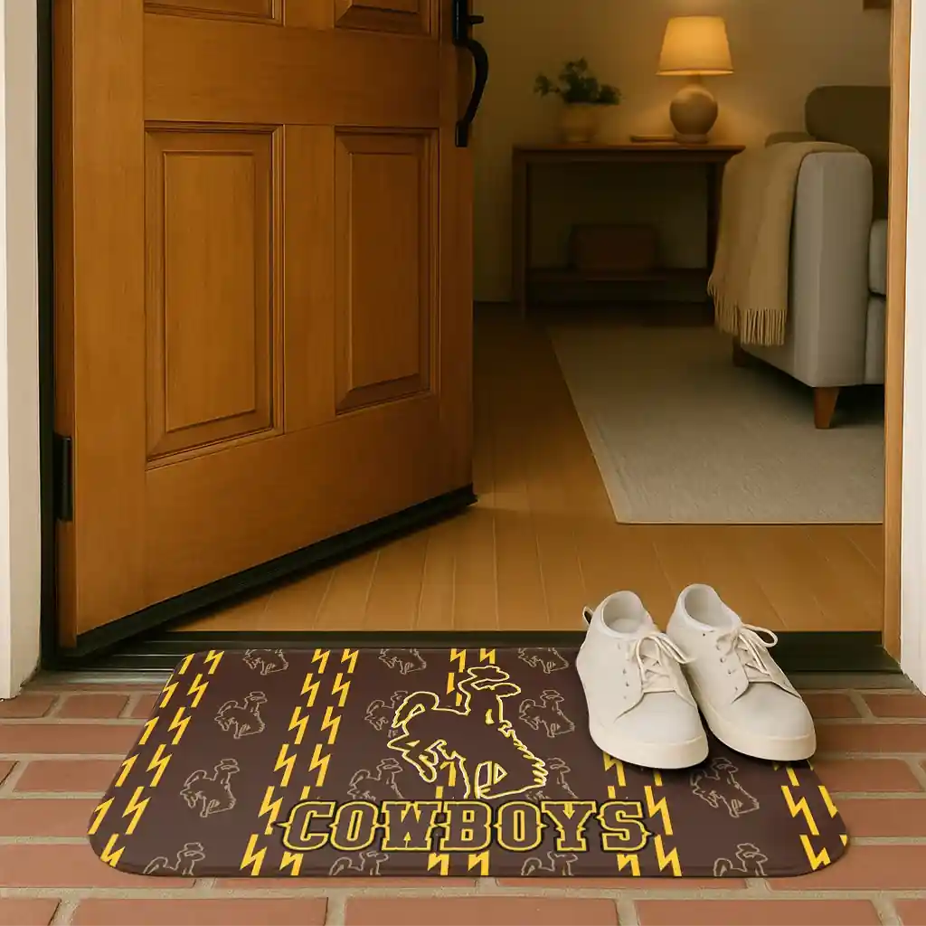 wyoming-cowboys-bolt-row-brown-doormat-fashion-forward.webp