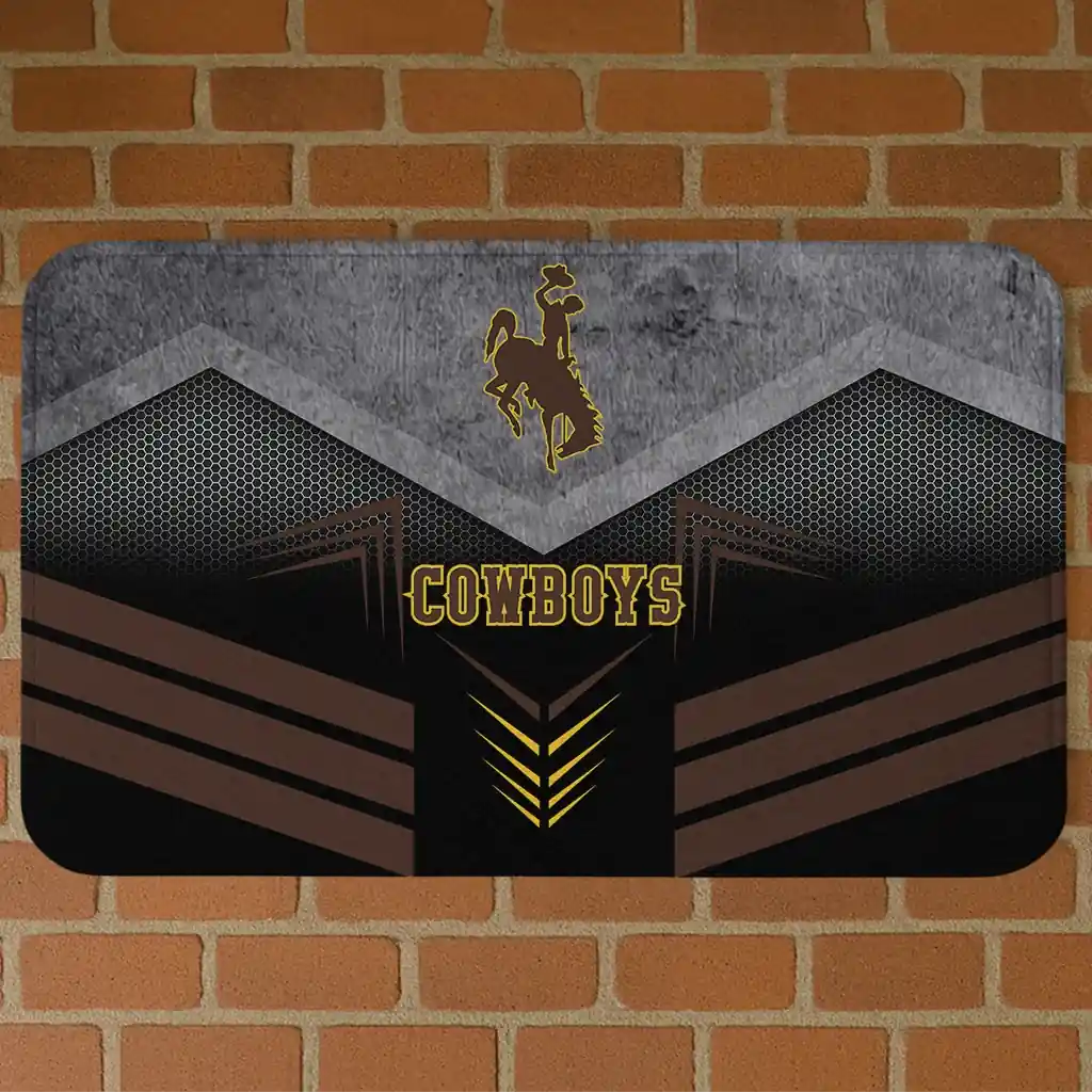 wyoming-cowboys-chevron-points-brown-black-doormat-best-selling.webp wyoming cowboys chevron points brown black doormat best selling