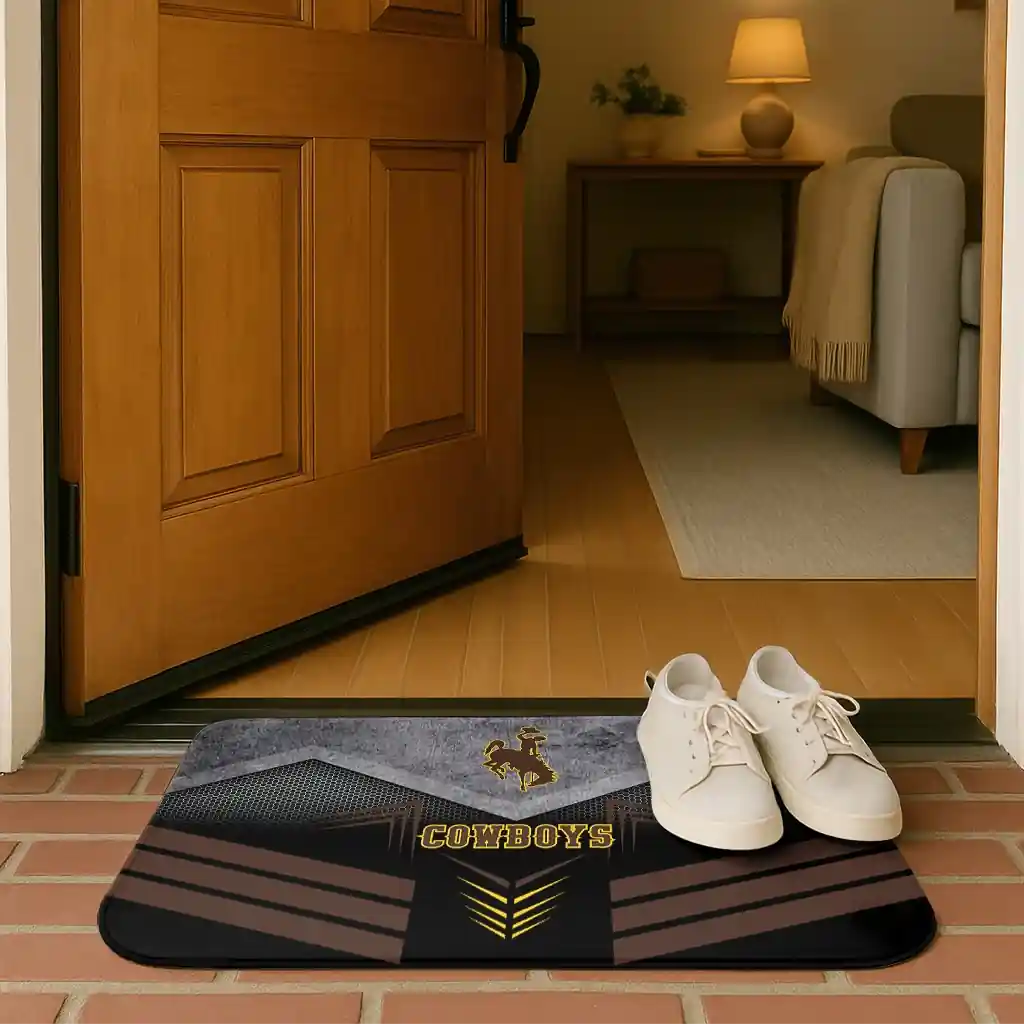 wyoming-cowboys-chevron-points-brown-black-doormat-fashion-forward.webp
