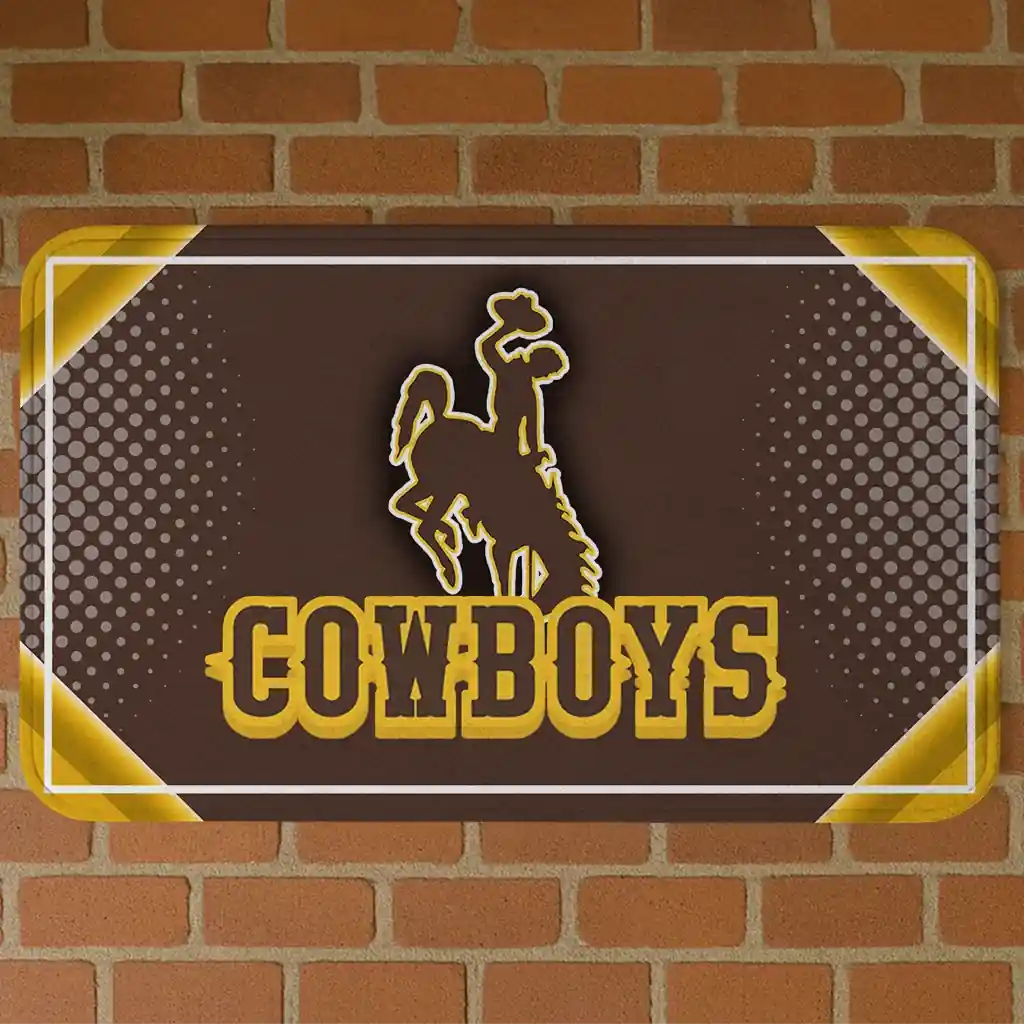 wyoming-cowboys-silver-halftone-brown-doormat-best-selling.webp wyoming cowboys silver halftone brown doormat best selling