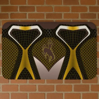 Wyoming Cowboys Torso Pattern Doormat