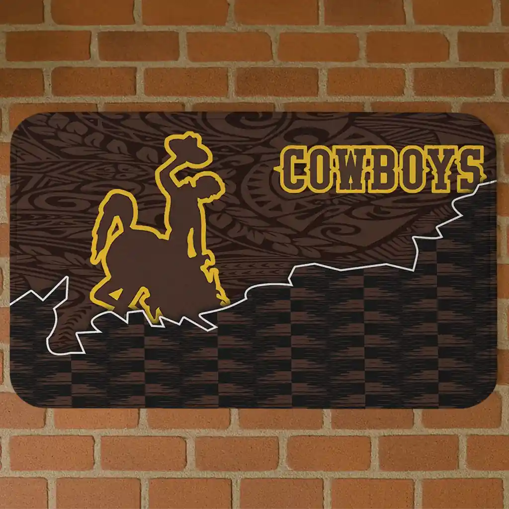 wyoming-cowboys-tribal-detailing-brown-black-doormat-best-selling.webp wyoming cowboys tribal detailing brown black doormat best selling